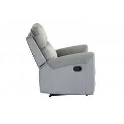 Fauteuil inclinable LÉON velours gris – Confort & design moderne
