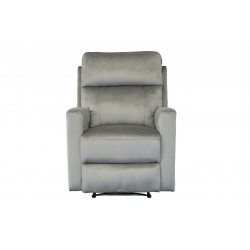 Fauteuil inclinable LÉON velours gris – Confort & design moderne