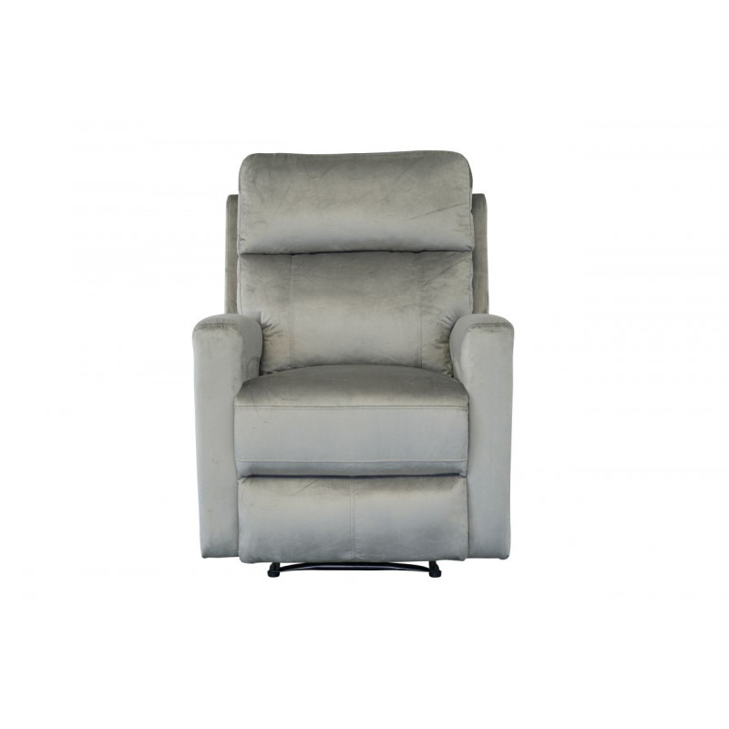 Fauteuil inclinable LÉON velours gris – Confort & design moderne