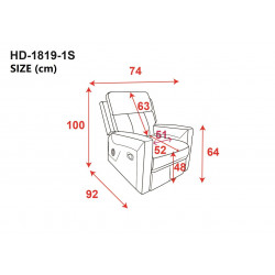 Fauteuil inclinable LÉON velours gris – Confort & design moderne