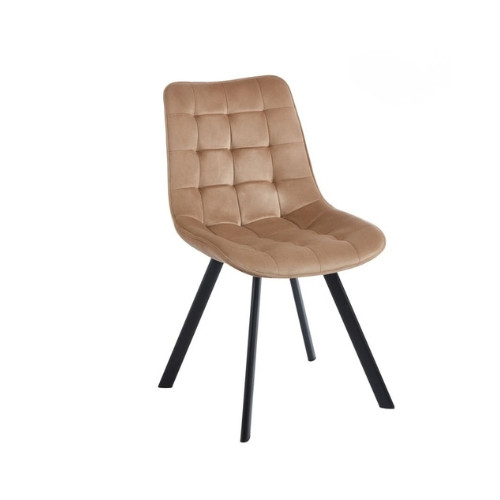 Chaise de salle à manger en velours